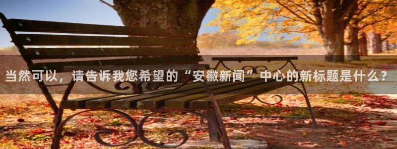 当然可以，请告诉我您希望的“安徽新闻”中心的新标题是什么？